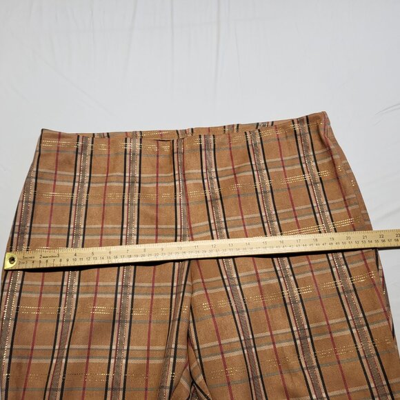 Plaid Women's Pants in Brown and Tan - Picture 8 of 13